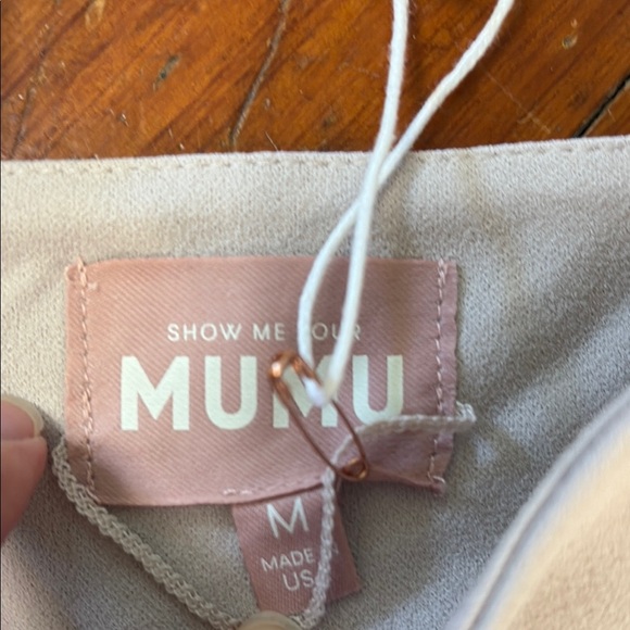 Show Me Your Mumu Weddings Elegant Beige Maxi Dress Size Medium - Picture 6 of 6